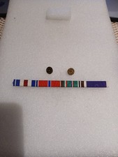 4 US Army SYLVER STAR/BRONZE STAR/ETO/PURPLE HEART Ribons Original