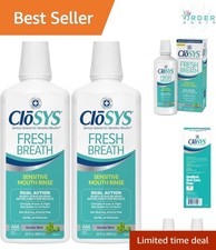 Sensitive Mouthwash 32oz 2 Count Alcohol Free Dye Free Mint Sensitive Relief