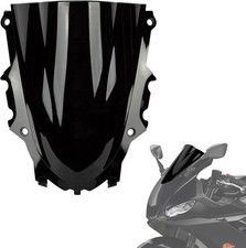 Windshield Windscreen Double Bubble for YZF R3 R25 2019-2023 (Black)