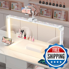 Yokilly 48W Half Moon Light 34 Shadow-Free Half Moon Light For Desk Salon -