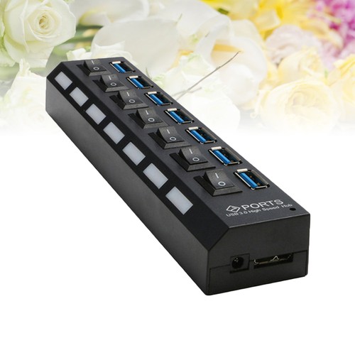 USB 3.0 Hub Splitter For Laptops 7 Ports With Black - 第 5/11 張圖片