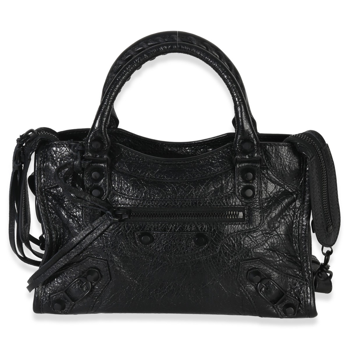 Balenciaga Black Agneau Classic Hardware Mini City Bag | eBay