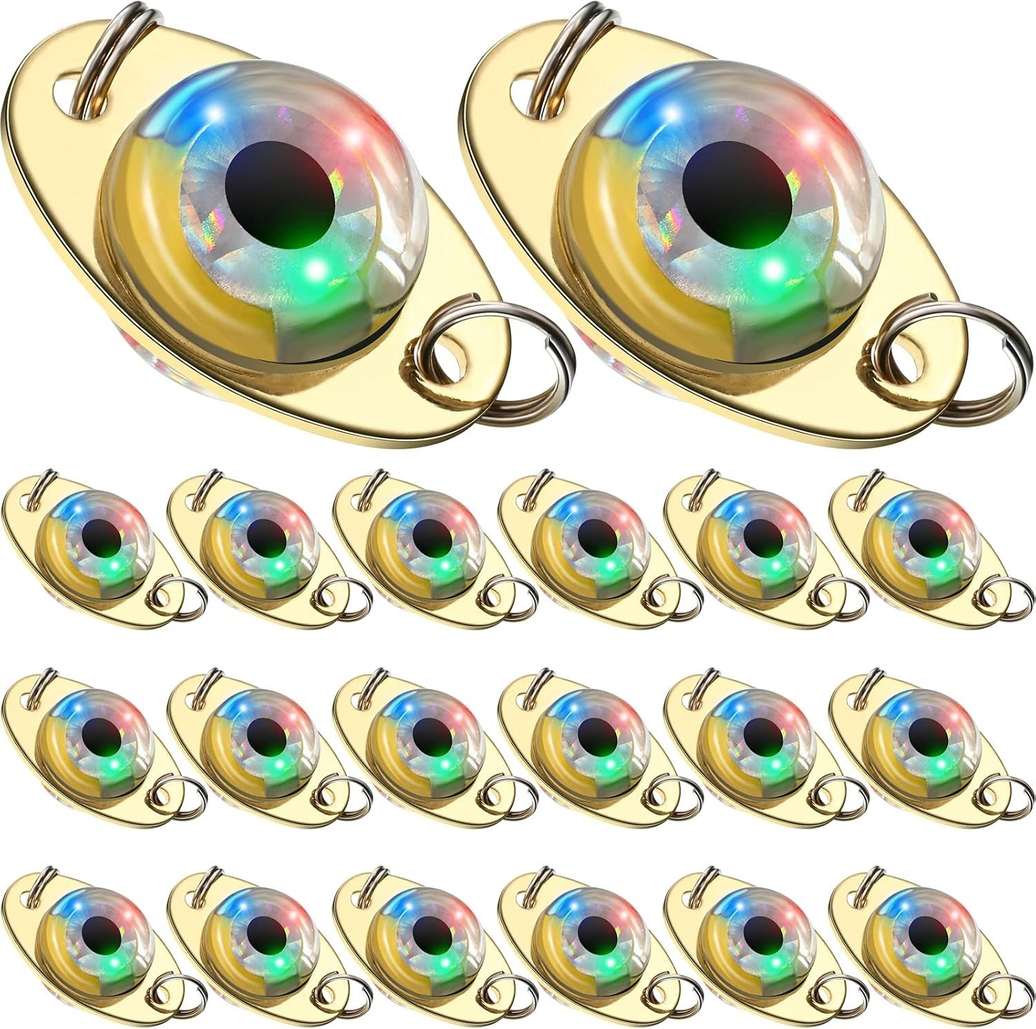 20 LED Fishing Lures Lighted Spoons for Saltwater and Freshwater Bass Halibut - Image 3