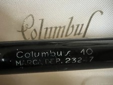 COLUMBUS penna stilografica 10 stiloforo nera da scrivania scrive vintage