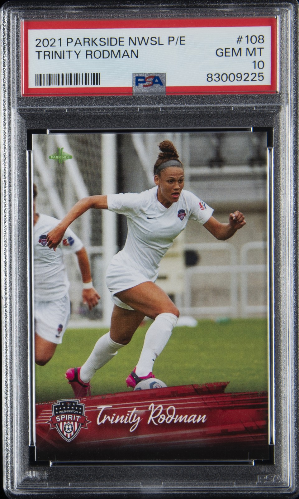 2021 PARKSIDE NWSL PREMIER EDITION #108 TRINITY RODMAN PSA 10