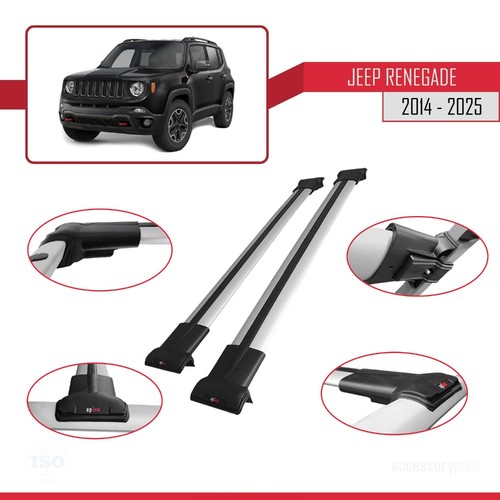 accessorypart Per Jeep Renegade 2014-2021 Barre Portatutto Portapacchi Barre - Foto 3 di 8