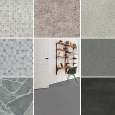 Vinyl Flooring Mosaic & Stone Effect Lino Conservatory Kitchen Bathroom Cheap
