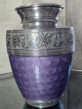 BEAUTIFUL NEW LARGE Purple Adult Cremation Urn For Human Ashes -LAVENDER BLOOM