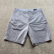 Polo Ralph Lauren Chino Shorts Mens 34 Gray Stretch Classic Fit Flat Front Twill