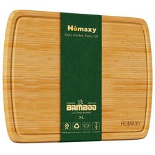 Homaxy Extra Large Bamboo Cutting Boards for Kitchen, 18x12.5 Wood XL Cutting...