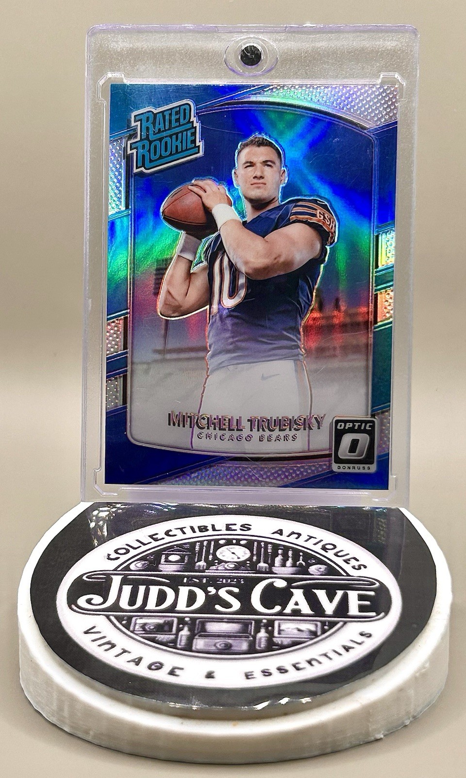 🚨2017 Optic Mitchell Trubisky Rated Rookie Silver Prizm Steelers RC Holo #178🏈