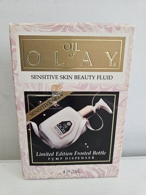 Oil Of Olay Sensitive Skin Beauty Fluid Ltd Edition Frosted Bottle Pump 4 Oz