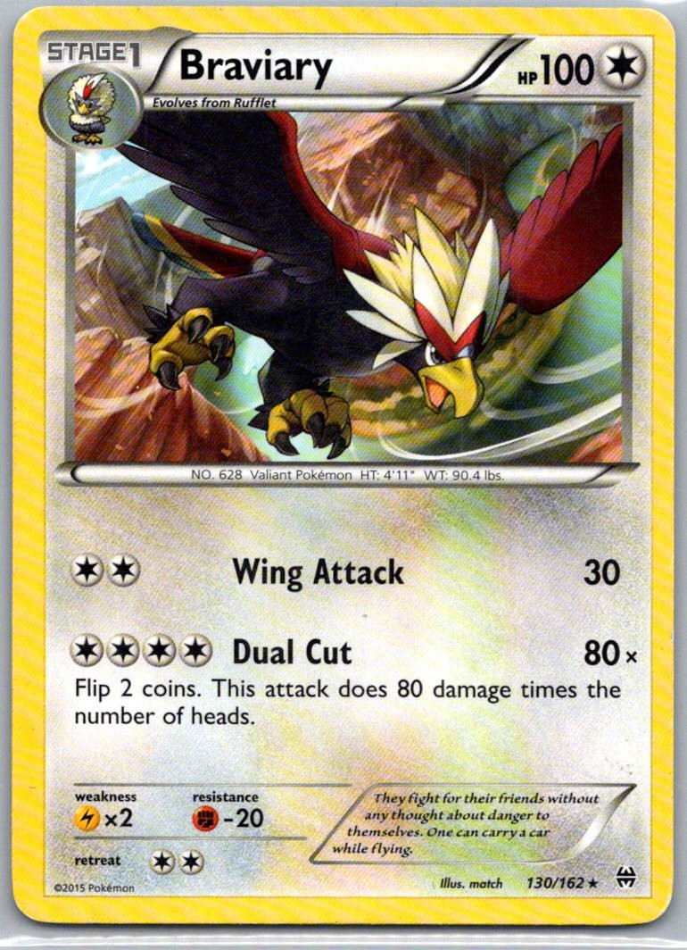 Pokemon TCG Braviary 130/162 BREAKthrough LP