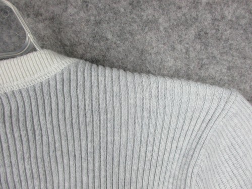 Faherty Sweater Women's Small Gray Mikki Henley Cashmere Organic Cotton Ribbed * - Picture 13 of 13