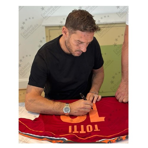 Francesco Totti signiertes AS Roma 1998-99 Fußballtrikot - Bild 4 von 5