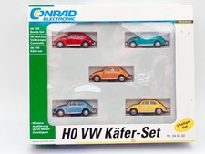 H0 Volkswagen VW Käfer Set 5 teilig Druckguss 1:87 verschiedene Farben 240430