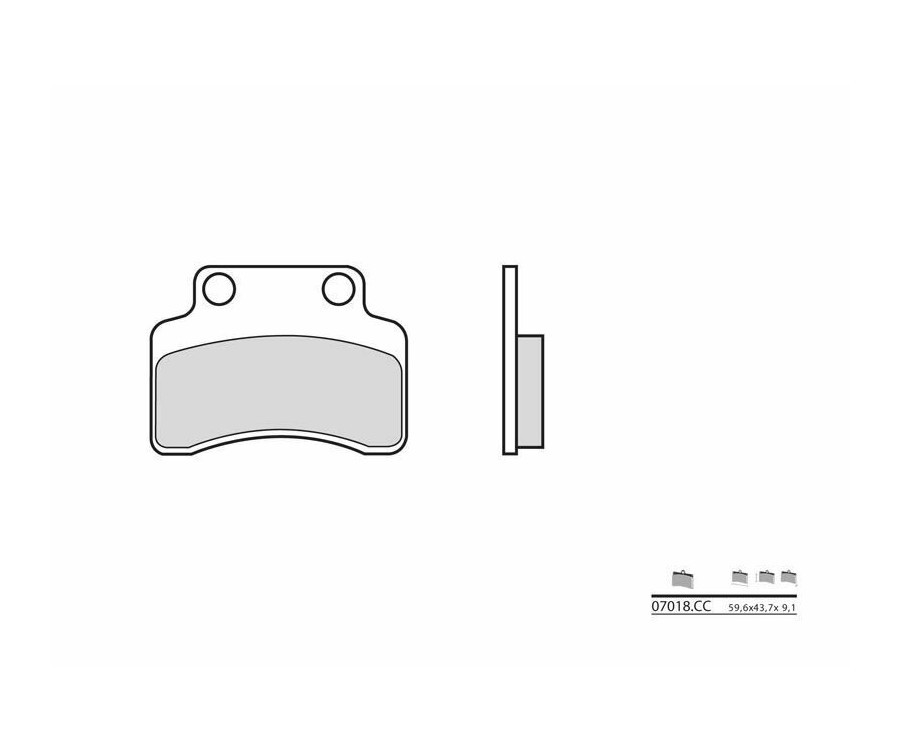 Plaquettes de frein Brembo 07018 la technologie carbone céramique haut de gamme