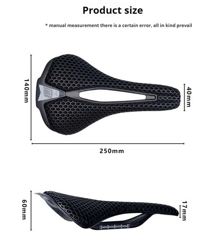 Bicycle 3D Printed Saddle Ultralight Carbon Fiber Road Mountain Saddle Sea u - Picture 4 of 13
