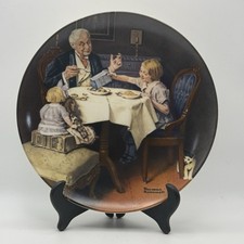 Norman Rockwell “The Gourmet” Fine China Collectors Plate 1984 Made in USA