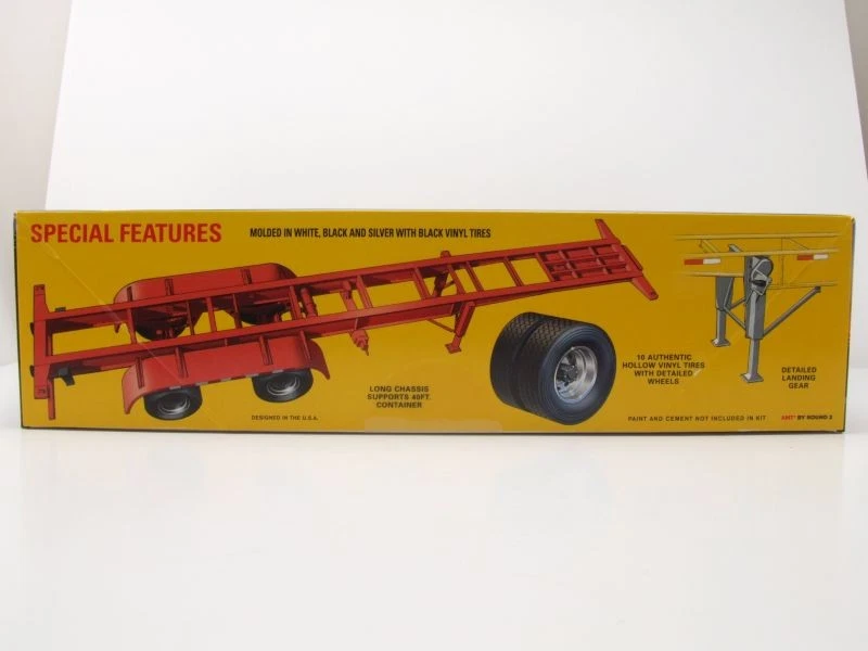 Trailer Rimorchio 40' Semi Container Kit Modellismo Plastica Auto 1:24 AMT - Immagine 3 di 4