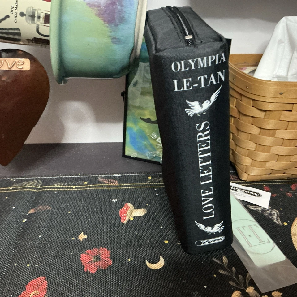 Bolsa para libros Olympia Le-Tan × Lesportsac negra NUEVA CON ETIQUETAS RARA - Gran regalo Foto 4 de 4