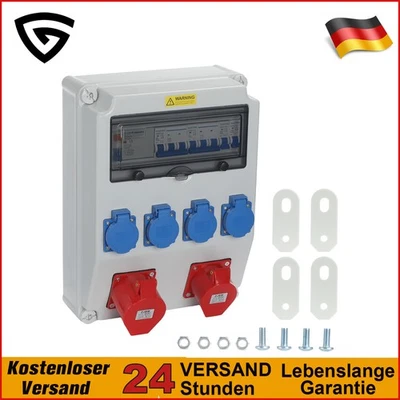 Stromverteilerkasten Stromverteiler IP67 / IP54 Wandverteiler Mobil 16A 32A - Bild 1 von 4