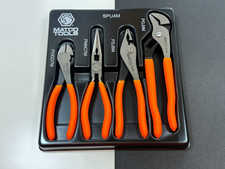 New Matco Tools Spu4m 4pc Universal Orange Grip Pliers Set W Tray Sealed Nos New Matco Tools Spu4m 4pc Universal Orange Grip Pliers Set W Tray Sealed Nos