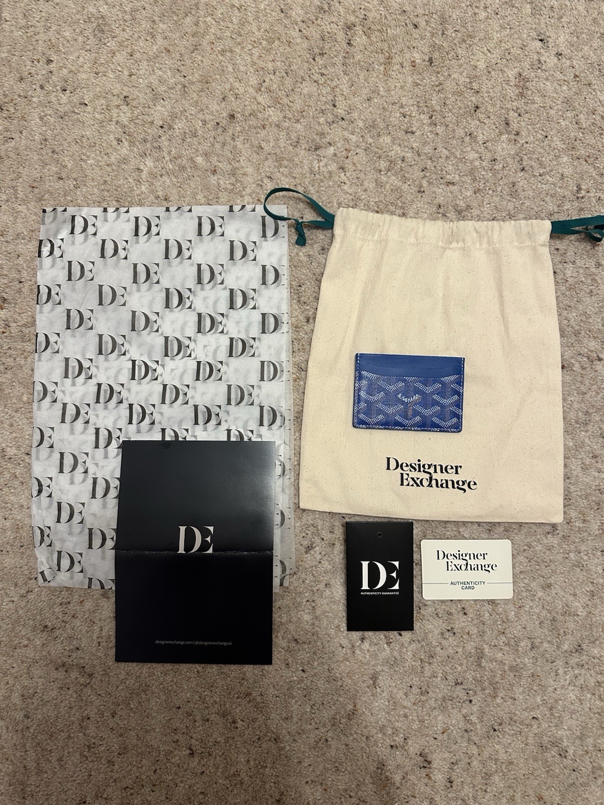 Goyard Saint Sulpice Card Holder Sky Blue