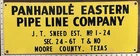 New ListingVintage Porcelain Oil Field Sign - Panhandle Eastern Pipe Line Co Moore Cty TX
