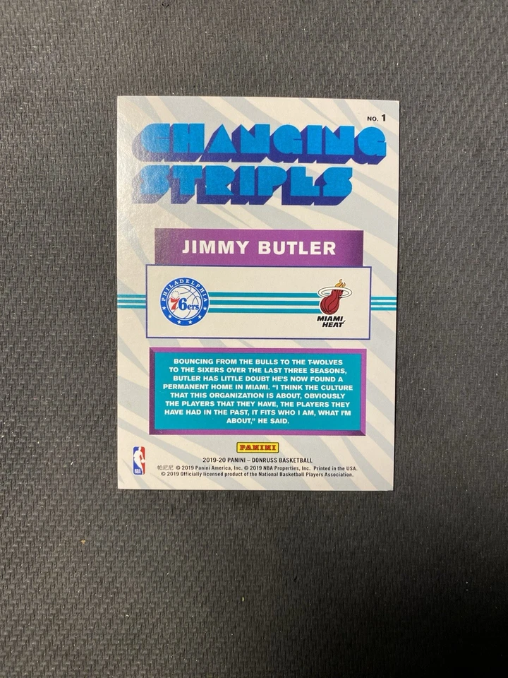 Jimmy Butler 2019-20 Donruss Changing Stripes SP /99 - Image 2 of 2