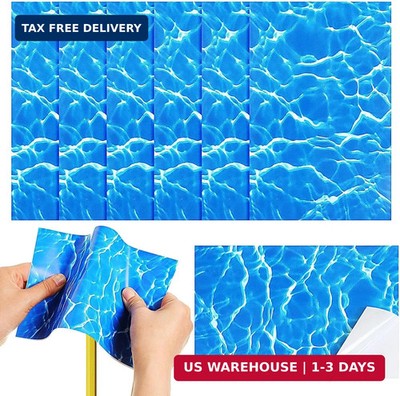 Yexiya 6 Pcs PVC Pool Repair Patches 8.45x5.51 Inch - Heavy-Duty Vinyl Adhesive