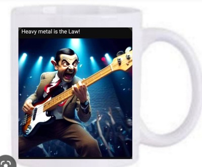  Mr Bean Heavy Mental is the Law Tasse Neu Spülmaschinenfest Portofrei 