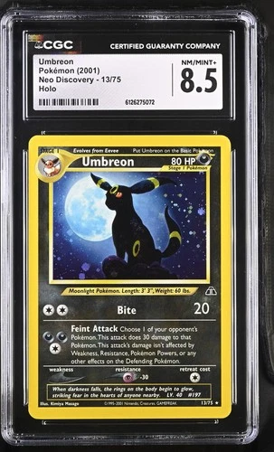 CGC 8.5 Umbreon 2001 Neo Discovery 13/75 Holo Pokemon Card
