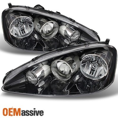 Fit 2005-2006 RSX Integra DC5 Black Clear Headlights Front Lamp