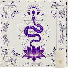 Tarot Altar Cloth Silk Mat for Reading - Witchcraft Accessories with Tarot Card 