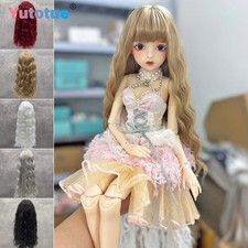 Yutotue Dolls Long Curly Hair w/ Bangs Soft Wig for 1/3 1/4 1/6 BJD Doll Toy