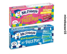 Mr Freeze Ice Pops  - Sour Freeze Pops, Blue Raspberry  20 x 45 ml - (Pack of 2)
