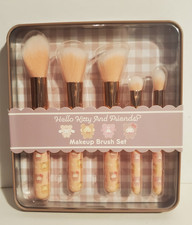 SANRIO HELLO KITTY FRIENDS MAKEUP COSMETICS BRUSH SET TIN 5 APPLICATOR BRUSHES