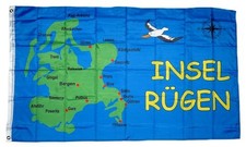 Flagge / Fahne Insel Rügen Landkarte Hissfahne 90 x 150 cm