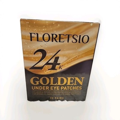 FLORETISIO 24K Golden Under Eye Patches. 30ct Sealed. Exp. 5/26. Free Ship!