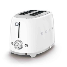 Image of Smeg TSF01WHUK 2 Slice Toaster White Retro Style 950W Brand New