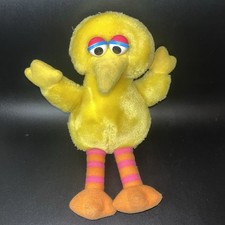 Vintage Big Bird Plush 9" Playskool Sesame Street Heavy Wear Cleaned But Dingy
