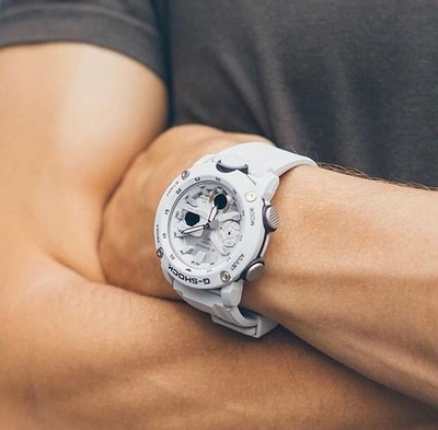 Casio G-Shock GA-2000S-7A White Monotone Analog Digital Men