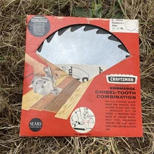 VINTAGE SEARS CRAFTSMAN 6 1/2  KROMEDGE CIRCULAR SAW BLADE 24TEETH 32663