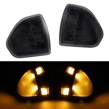 LED Side Mirror Turn Signal Light Left and Right Lampsd Cover Lens for Smoke