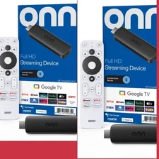 ✔️TWO (2) ONN Google TV Full HD Streaming Device Brand New. 