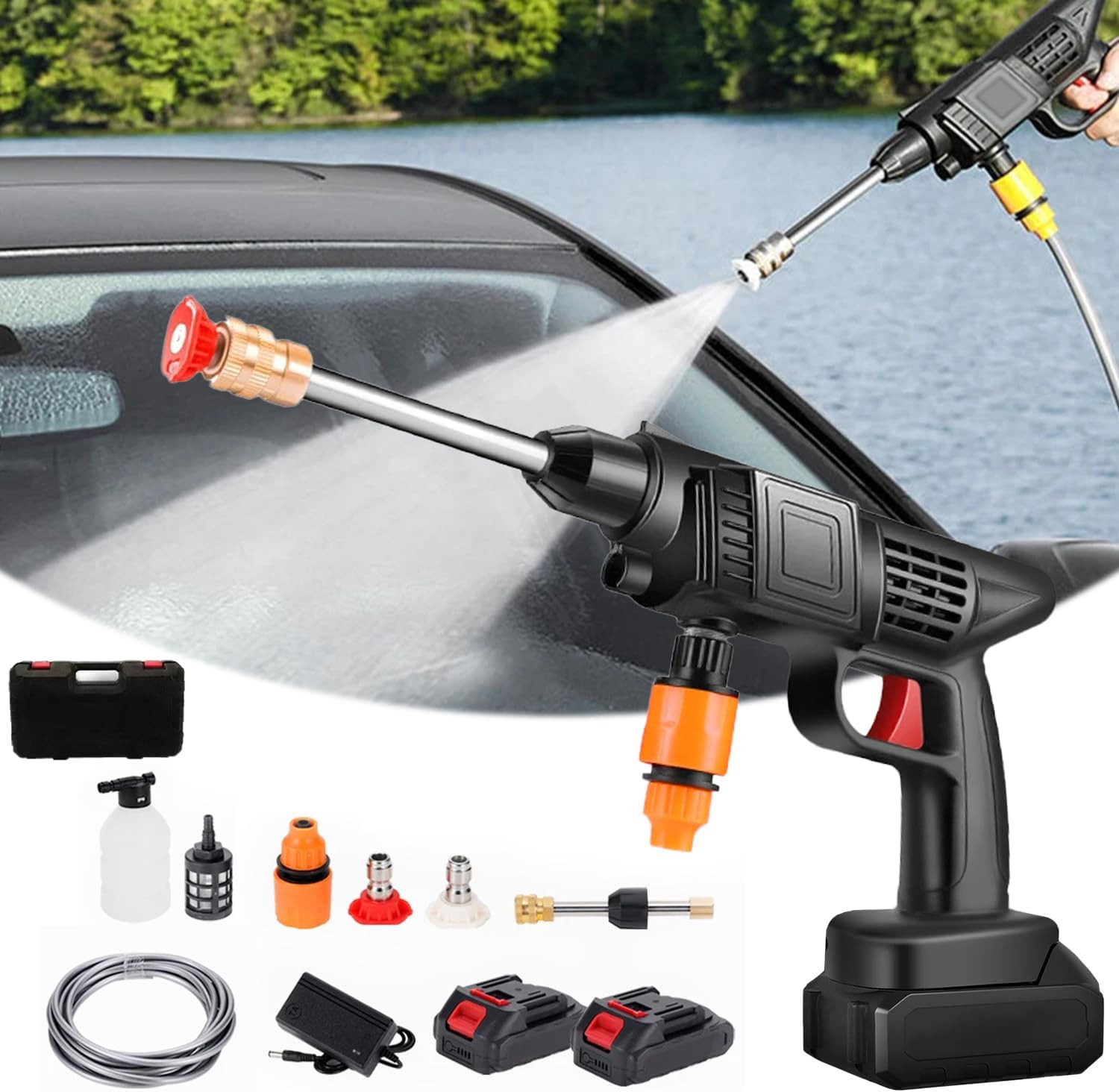 Offerta Idropulitrice a Batteria 60 Bar - Kit Completo 2 Batterie Inlcuse