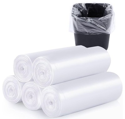 Bolsas de basura pequeñas de 1,2 galones, transparentes, sin perfume para cocina