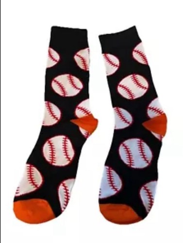 Baseball Men's Cotton Novelty Crew Dress Socks Sports Cotton Design Vibrant Reg