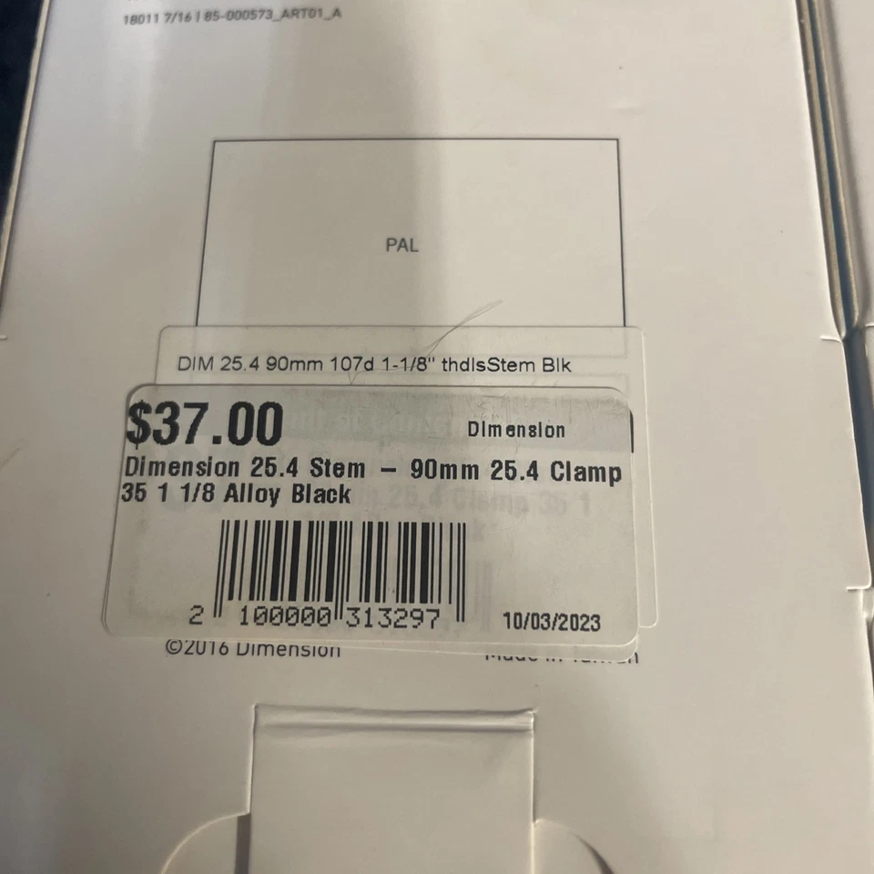 Dimension Threadless Stem Black 25.4mm 90mm Length 17 angle ( QTY2 ) - Image 4 of 4
